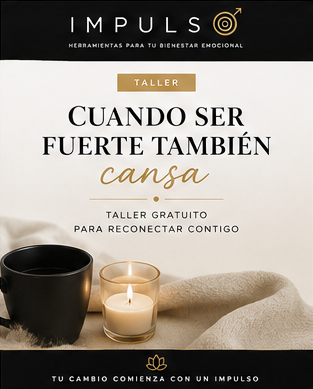 Portada del taller Cuando ser fuerte también cansa